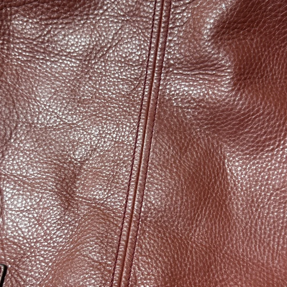 Cole Haan Burgundy Leather Tote with Tassel - Picture 10 of 14